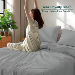 Bedsheets For Double Bed Microfiber Plain Light Grey Solid Bed Sheet Include Pillow Cover, Ultra Soft - 90 X 100 Inch | Microfiber For A Silky-Smooth Touch & Breathable Comfort