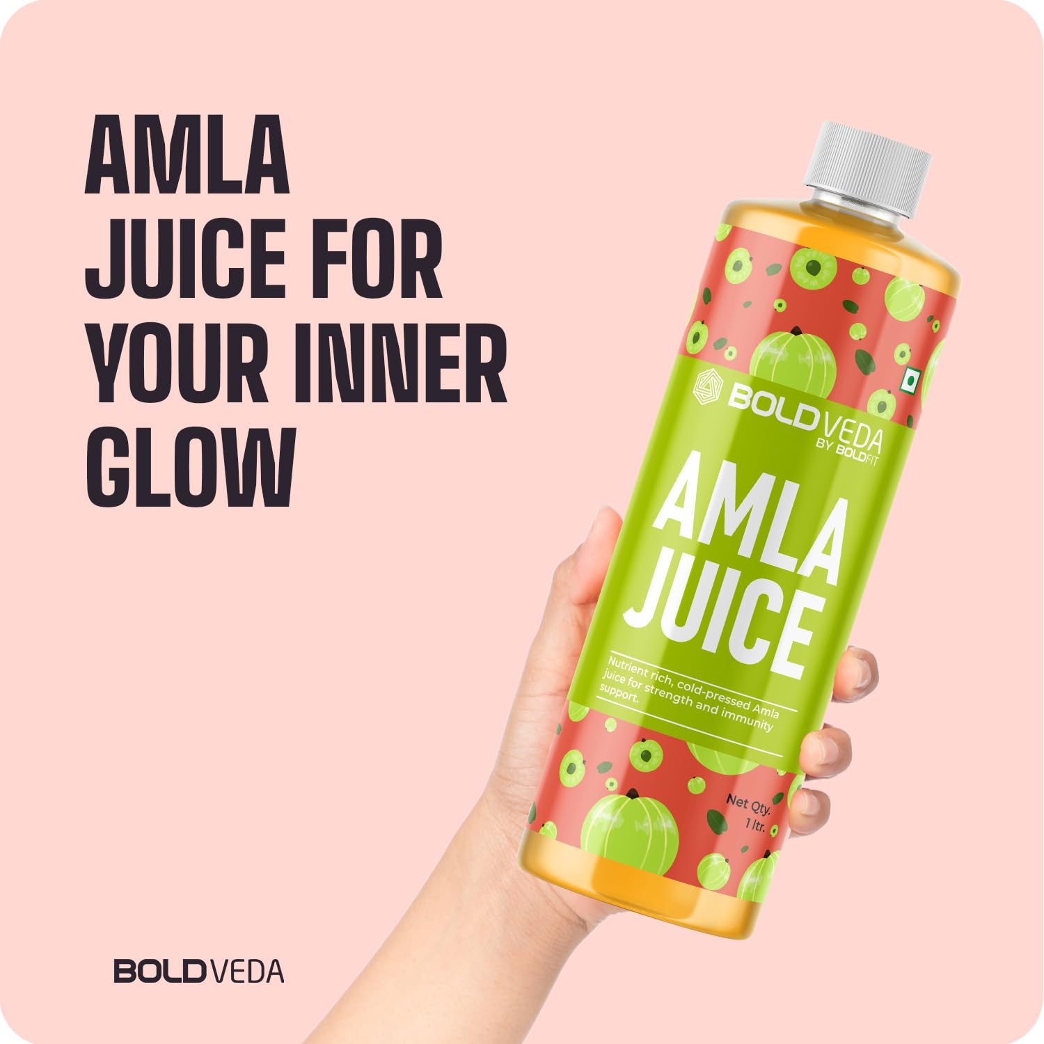 Boldfit Amla Juice Rich Source Of Vitamin C & Antioxidants Supports Healthy Hair & Skin Amla Detox Juice Helps With Metabolism | 1 Litre 2.2lbs