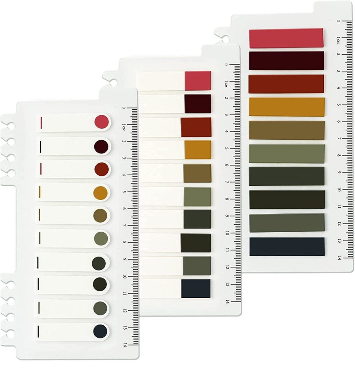 Sticky Tabs, Sticky Index Tabs Sticky Notes With Ruler Color Sticky Tabs - 600 Pcs