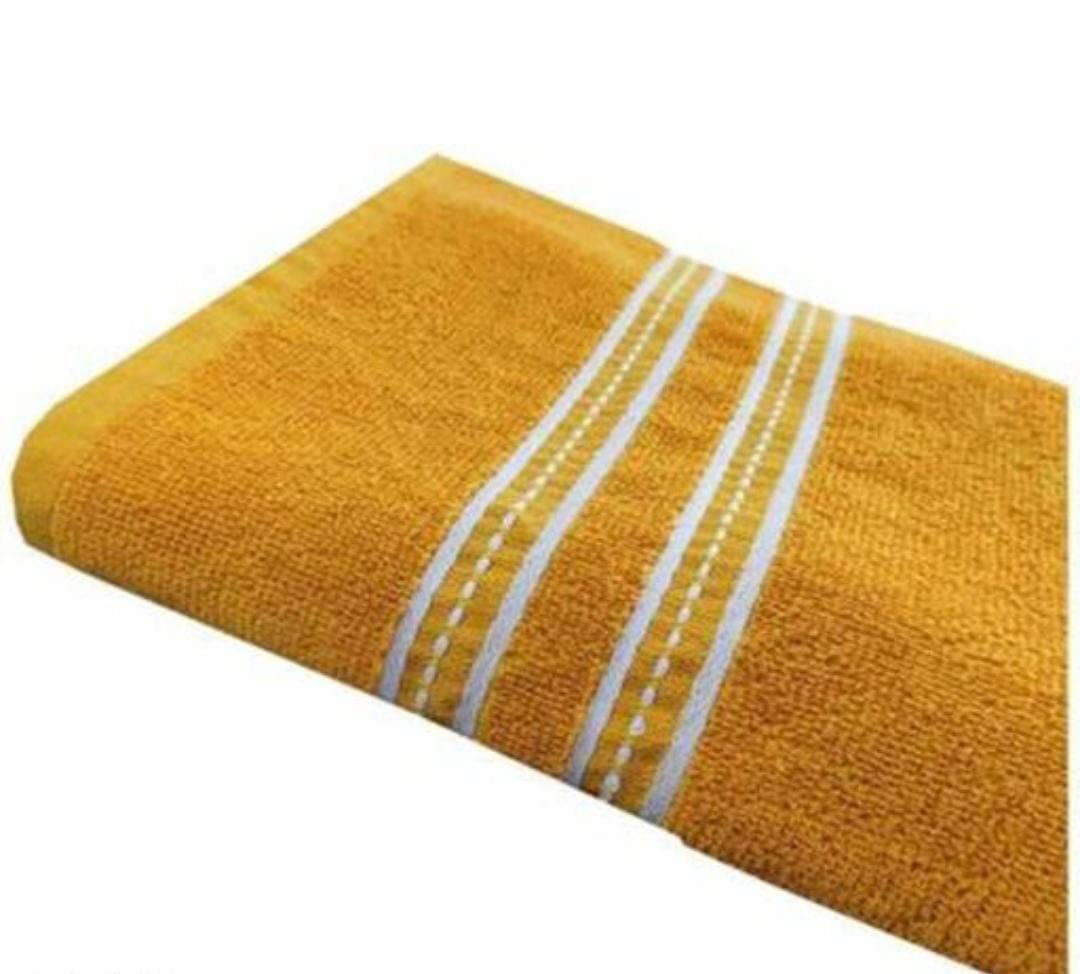 Dream Shades Cotton Soft Bath Towel 500 Gsm | Ultra Soft, Absorbent & Quick Dry Towel For Bath, Beach, Pool, Travel & Spa Bath Towel (Yellow)