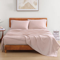 100% Organic Cotton Bedsheet For Double Bed With 2 Pillow Covers | 90 X 100 Inches, Sepia Rose | Soft & Comfortable Fabric, Machine Washable