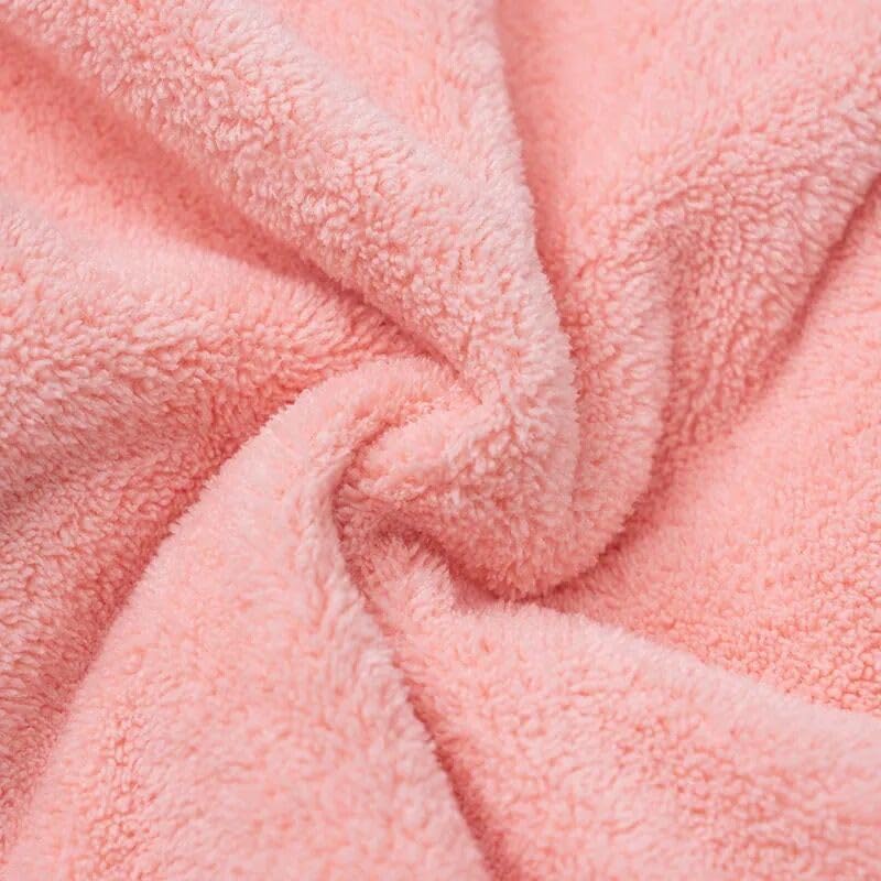 Fezora Microfiber Bath Towels 290 Gsm | Soft Coral Fleece Towel With Extra Soft Plush & Quick Dry Large Size Towels Hook Quick Dry Super Absorbent-Bath Towel (Orange)