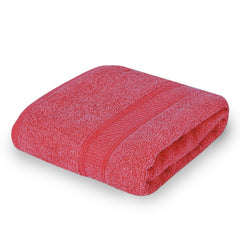Fezora 100% Cotton Bath Towel 450 Gsm | Ultra Soft, Quick Dry, High Absorbency, Skin-Friendly Large Size Bath Towel (Red)