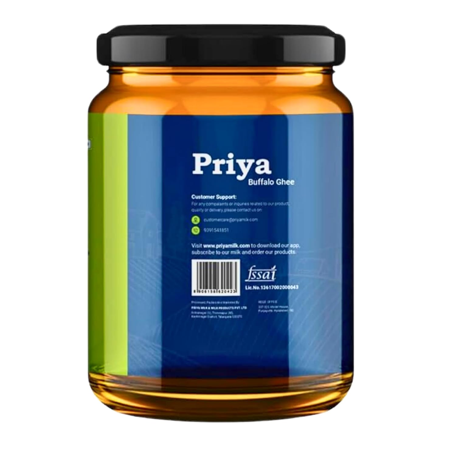 Organic Buffalo Ghee By Priya | Good Source Of Vitamin A, Delicious & Nutritious Healthy Desi Ghee | (400ml) 13.5 Ounce | Jar Pack