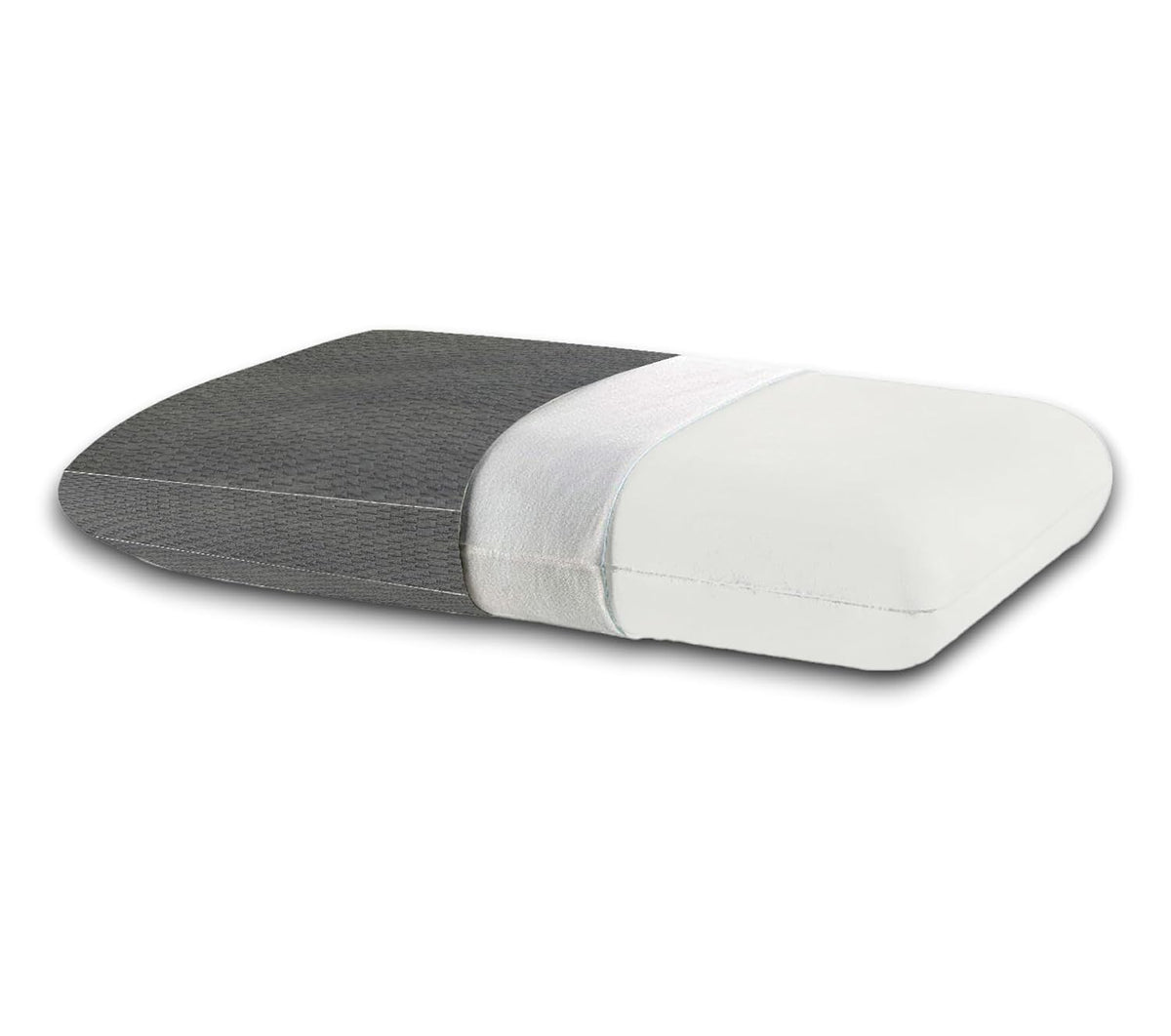 Memory Foam Pillow, Orthopedic Bed Pillow, Grey & White - 22 X 14 X 3.5 Inches | For Neck & Shoulder Pain Relief - Free Pillow Cover | Perfect For All Sleep Positions - Pack Of 1