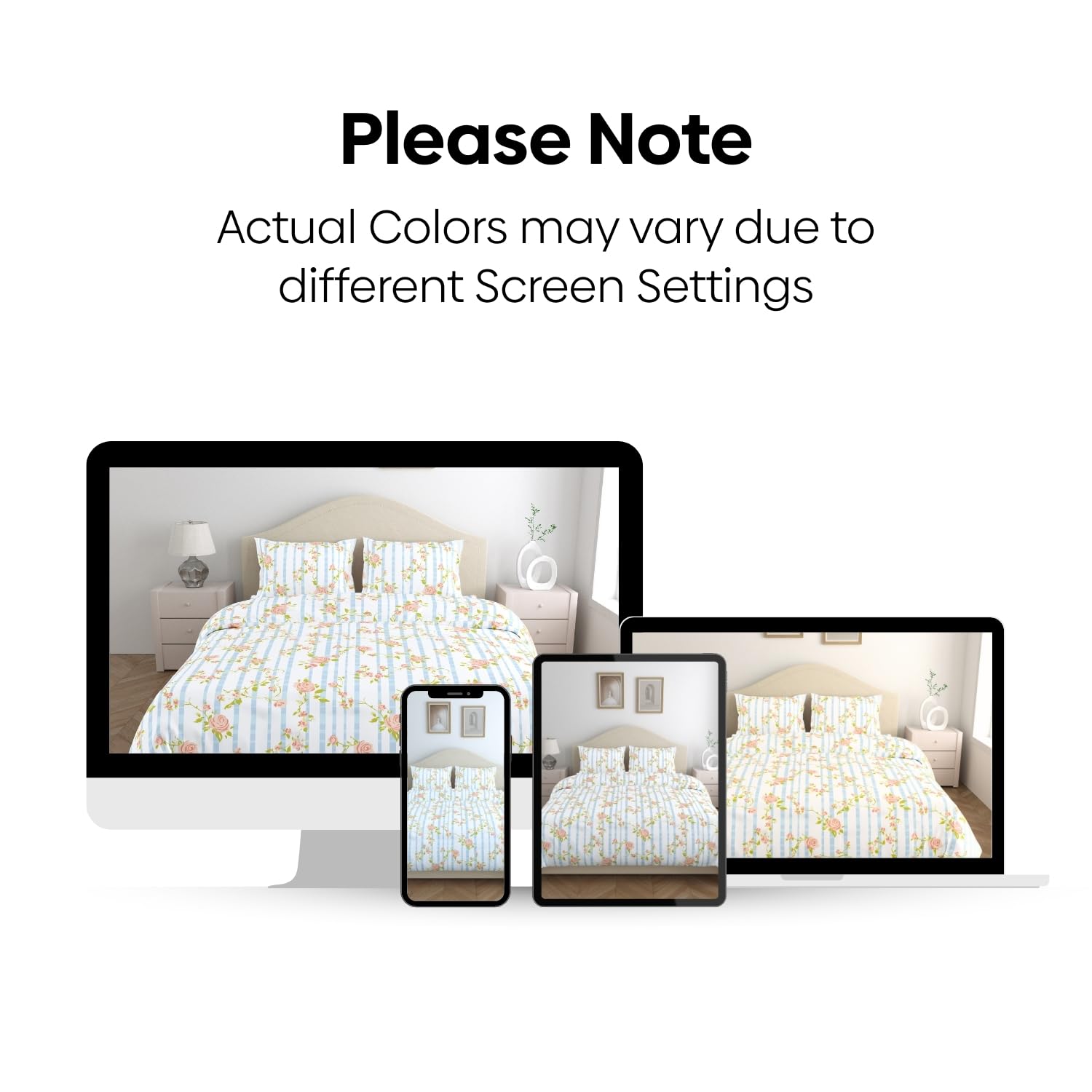 King Size Pure Cotton Bedsheet With 2 Pillow Covers | 108 X 108 Inches, White & Peach | Perfect For Gifting On Weddings, Housewarmings, Or Anniversaries