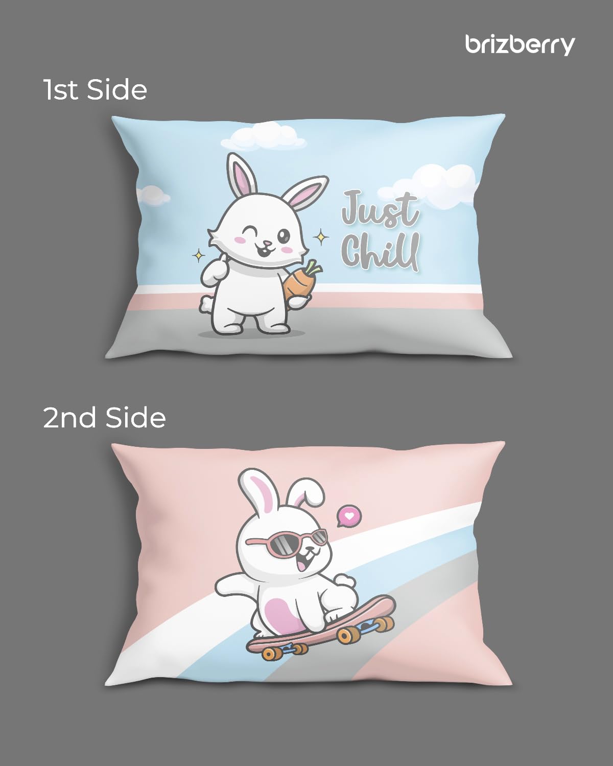 Kids Pillow Cushion With Super Soft Fabric Pillow - 12 X18 Inches | Animal & Cartoon Prints, Soft Pillow, Dual Sided Design | Multi-Purpose, Durable & Easy Care, Made In India - Design 18