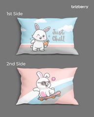 Kids Pillow Cushion With Super Soft Fabric Pillow - 12 X18 Inches | Animal & Cartoon Prints, Soft Pillow, Dual Sided Design | Multi-Purpose, Durable & Easy Care, Made In India - Design 18