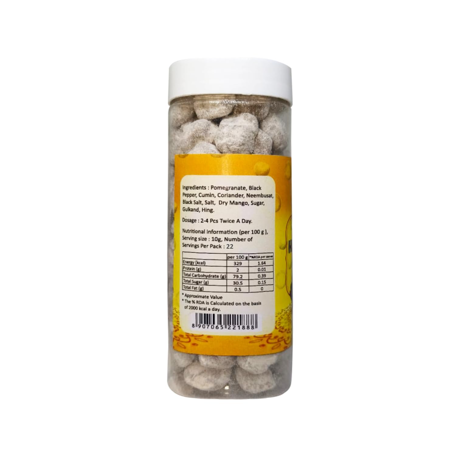 Puramio Hing Peda 220gm, | Good For Digestion After Meal Mouth Freshner | Jar Pack