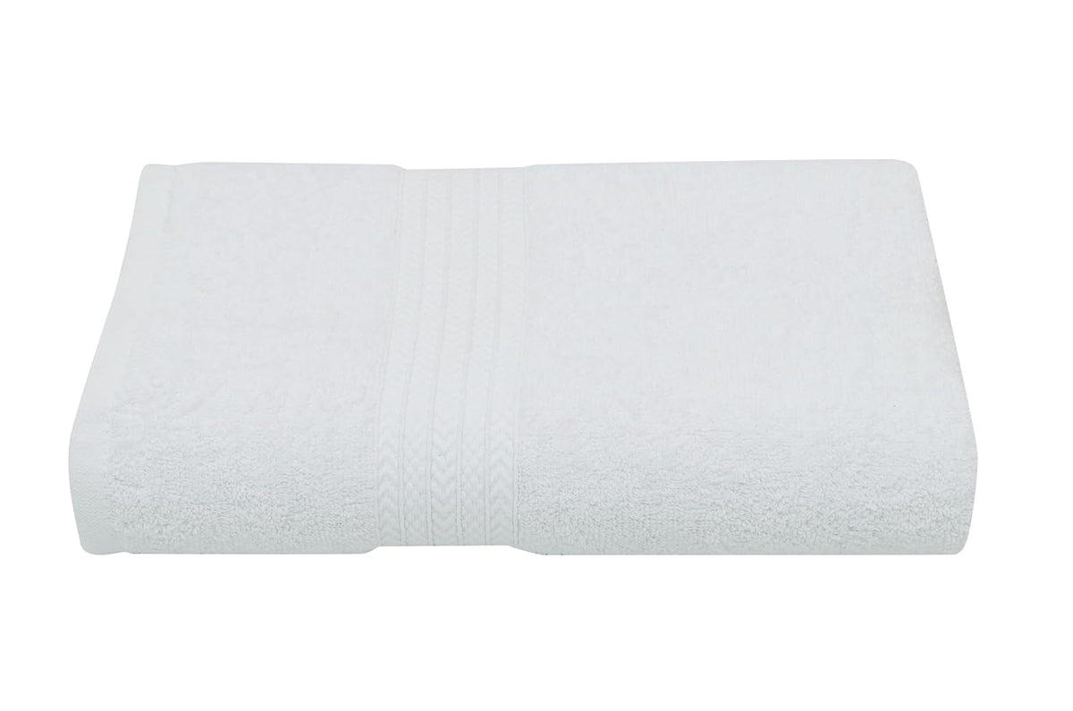 RD Trend 100% Cotton Bath Towels 500 Gsm | Soft & Absorbent Bath Towel For Men, Women Urban Comfort (White)