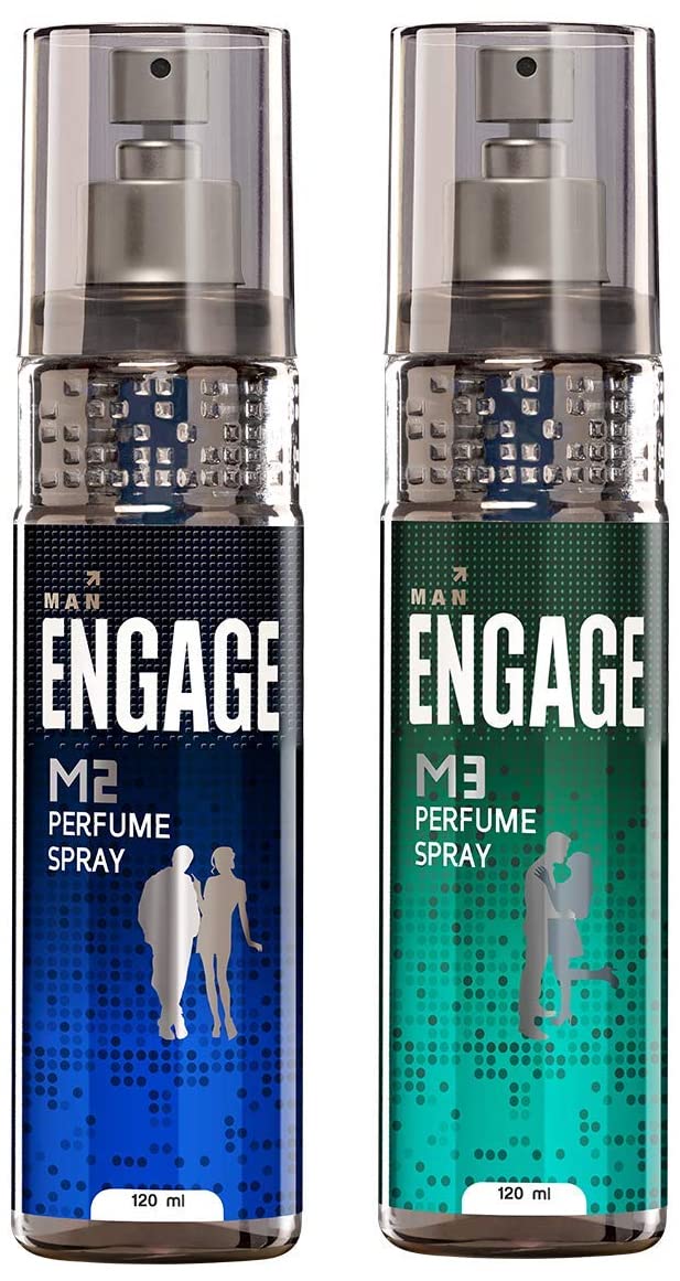 Engage M2 & M3 Perfume Spray For Men 120ml Each 4 Fl.oz. | Perfect Gift For Husband