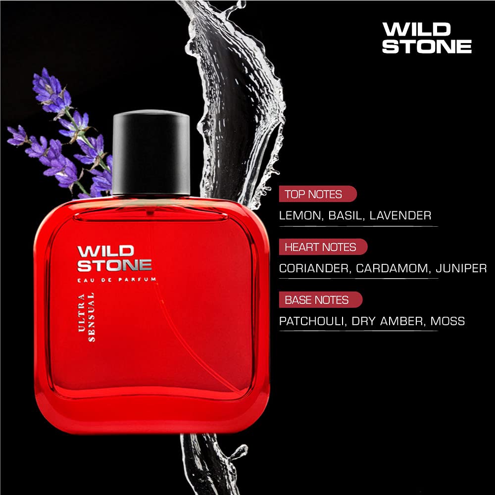 Wild Stone Ultra Sensual Eau De Perfume Pack Of 3 For Men 300ml 10.1 Fl.oz. | Perfect Use For Wedding