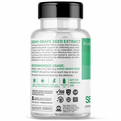 Oxin Nutrition Grape Seed Extract Capsule 500mg 95% Polyphenols, Leansing Your Body Of Toxins & Free Radicals | 30 Capsules 50gm 0.1lbs