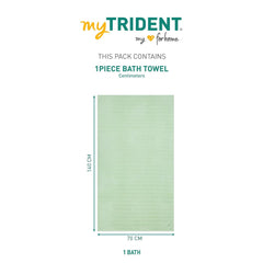 Mytrident Quick Dry 100% Cotton Bath Towel 450 Gsm (Sage Green) - 1 Pcs