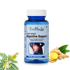 Everhurb's Organic Digestive Health Supplement, 50 Billion Cfu Probiotics, 20 Strains, Multi Enzyme, Supports Gut Health, Reduces Bloating, Acidity | 60 Veg Capsules, 100gm 0.2lbs