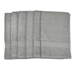 Bombay Dyeing Tulip 100% Soft Cotton Hand Towels 1200 Gsm (Light Gery) - Set Of 6
