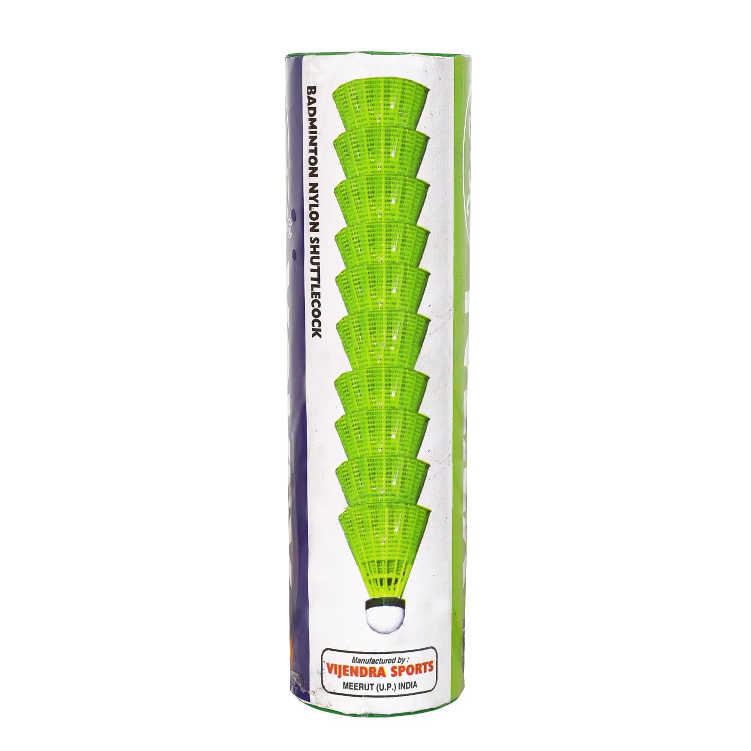 SVR Badminton Nylon Shuttlecocks , Engineered For Excellent Performance And Durability | Green , pack of 6