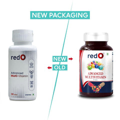 redO Advance Multivitamin For Men , Essential Mineral & Vitamin Blend For Immune Support | 30 Tablets , 50gm 0.1lbs