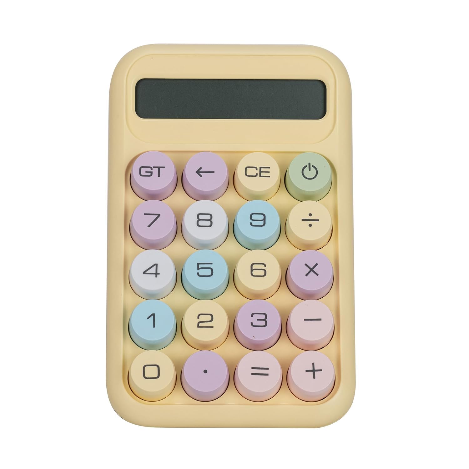 Mastano Desktop Cute Calculator -12 Digit large Display | Big Buttons | Solar Power |aesthetic Candy Color | For Office, School, Home Purple