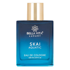 Bella Vita Luxury Skai Aquatic Eau De Cologne 100ml 3.4 Fl.oz. Long Lasting | Unisex Fragrance