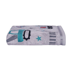 Rangoli 100% Cotton Kids Bath Towel 400 Gsm | Super Soft & Highly Absorbent, Anti-Bacterial & Anti-Odour, Multipurpose Towels (Grey)