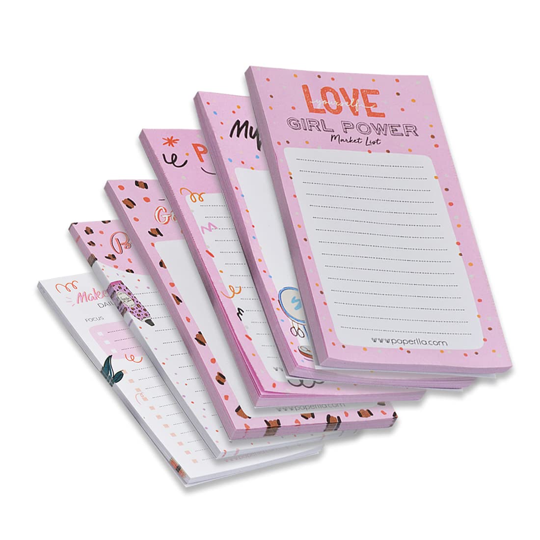 To Do List Notepad - 50 Sheets Each, Tear Off, Planning Memo Pad, Checklist Organizing, Set Of 6