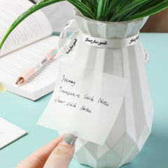 100 Sheets Transparent Sticky Notes, Waterproof Memo Sticky Notes For Office - 3 X 4 Inch