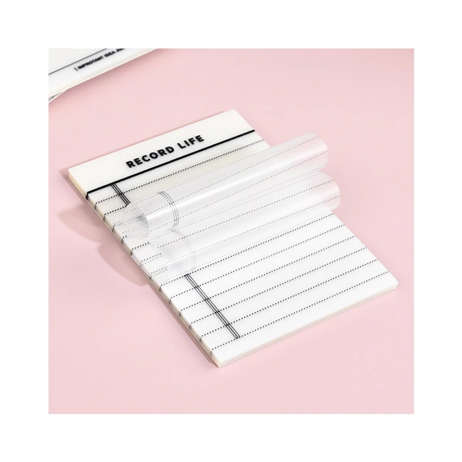 Transparent Sticky Notes Set - Sticky Notes Pad Office Stationery 50 Sheets Per - Pack Of 2 Pcs