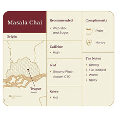 McLeod Russel 1869 Masala Chai - 100gm, 3.5 Ounce, 40+ Cups | Immunity-Booster Garden Fresh CTC Tea - 100% Natural Spices | Low Caffeine