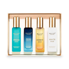 Bella Vita Luxury Fresh + Honey + Skai + Whiteoud Eau De Parfum Gift Set 4x 0.68 Fl.oz. Unisex Fragrance | Long Lasting