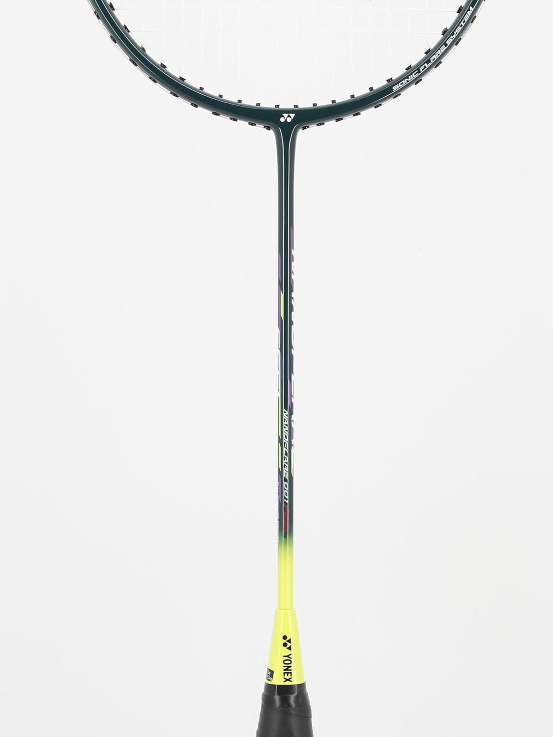 Yonex NANOFLARE 001 Graphite Badminton Racquet, 5u 4g Smash Speed, Colour - Green & yellow   Grip Size - 4 1/4 inches