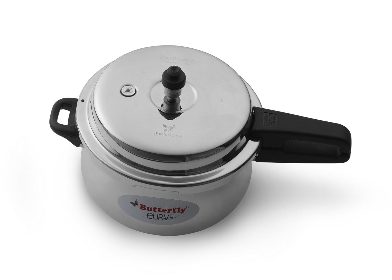 Stainless Steel Curve Pressure Cooker With Outer Lid 5.5 Liters | Induction & Gas Stove Compatible - Easy Grip, Stay Cool Handle, Ergonomically & Aesthetically Designed