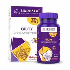 Siddhayu Giloy Tablets, Guduchi Tablets Natural Immunity Booster, Helps In Blood Purification | 60 + 20 Tablets 100gm 0.2lbs