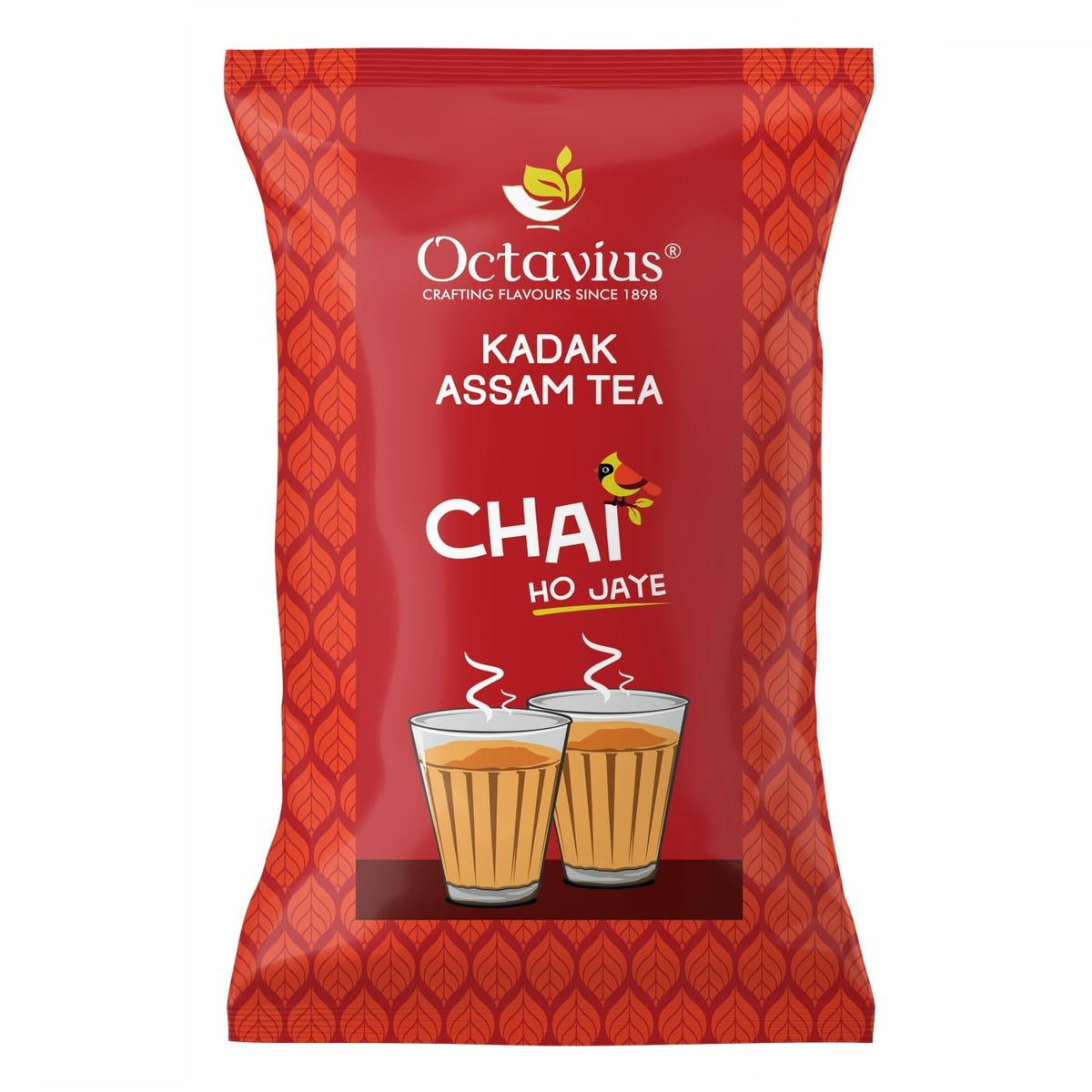 Octavius Kadak Assam Tea - 1 kg, 35.2 Ounce | Garden Fresh Extra Strong Assam Tea - Kadak Chai Patti | Medium Caffeine Strong Chai Patti