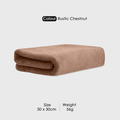 Housse Premium Microfiber Face Towel 900 Gsm | Korean Beauty Ultra Absorbent, Odour-Free, Quick Dry Face Towel (Pack Of 6) - Rustic Chestnut