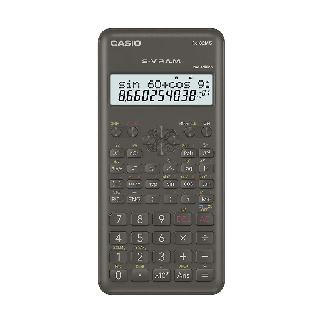 Casio FX-82MS 2nd Gen Scientific Calculator & Casio Desktop Calculator | 3 Years Warranty - Trigonometrical, Logarithmic, Permutation, Combination
