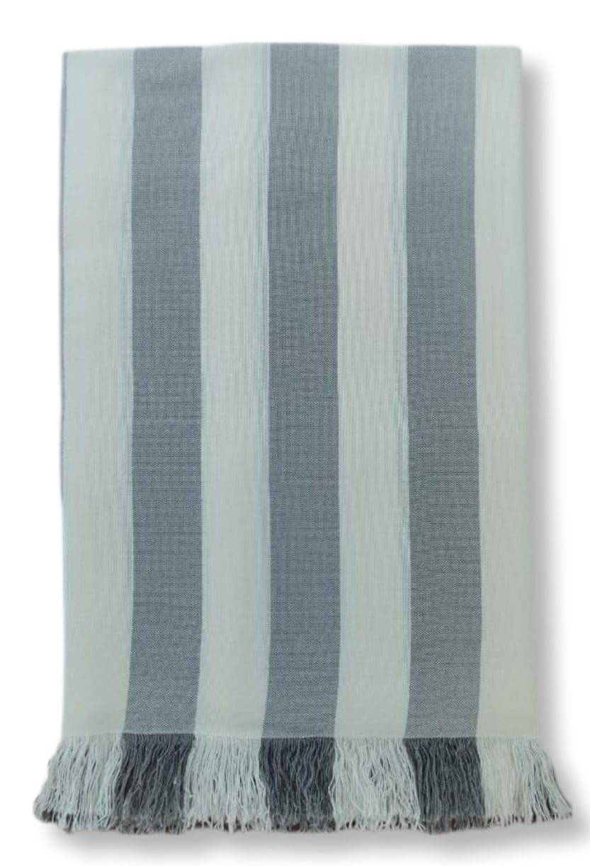 Gokak 100% Bamboo Bath Towels 300 Gsm | Ultra Soft, High Absorbent & Quick Dry Towels (Grey & White)