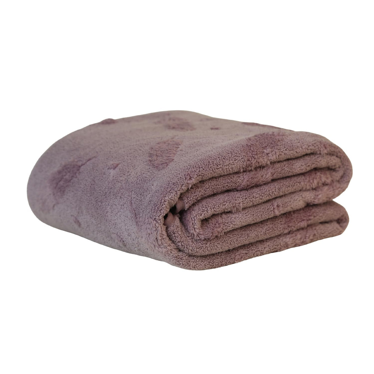 Hanker Ultra Luxury Large Size Plush Bath Towel 500 Gsm | Hearts Pattern Super, Very Soft On Skin, Luxurious Fabric, Pure Polyamide Bath Towel (Purple)