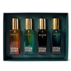 Adiveda Natural Eau De Parfum Gift Set Combo Of 4 Fragrances For Unisex 20ml 0.6 Fl.oz. | Ideal For Every Occasion