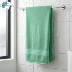 Dermoxie The Soft Comfort Air Rich 100% Cotton Bath Towels 500 Gsm | Premium Bathroom Collection Bath Towel (Green)