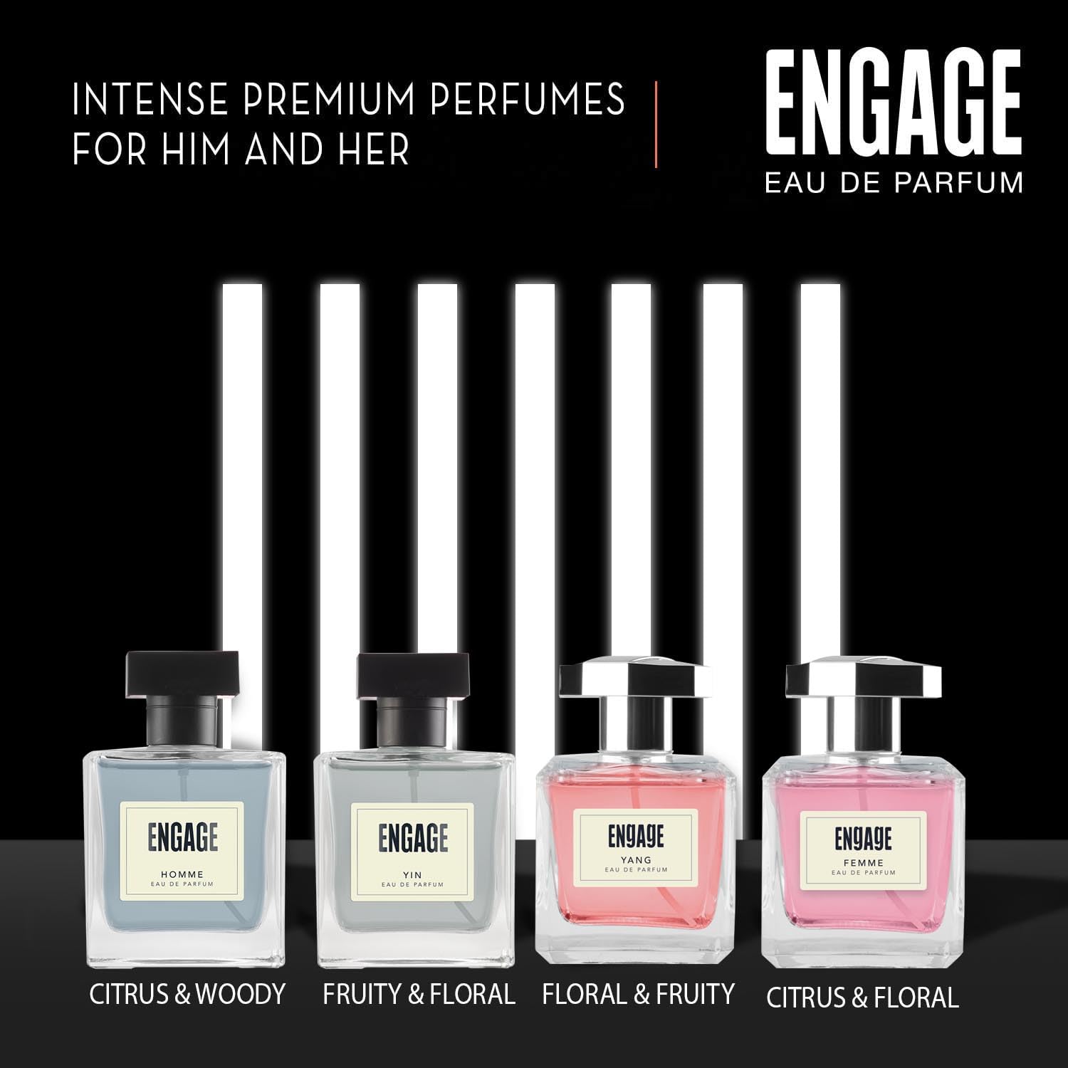 Engage Femme Eau De Parfum  | Citrus And Floral Fragrance | Skin Friendly Perfume For Women 90ml 3 Fl.oz.