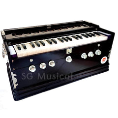 Harmonium With Bag - 39 Keys, Double Reed (Bass Male), Double-Bellow, 7 Stoppers, 3 1/4 Octave | Easy To Pump, Tuning 440 Standard Pitch