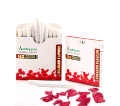 Aarogyam Herbals 100% Tobacco & Nicotine Free Cigarette For Relieve Stress & Mood Enhance Product For Smokers - 10 Sticks In Each Packet Gulkand Flavour, Pack Of 10