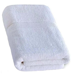 Blissful Creations Cotton Bath Towel 450 Gsm | Soft & Highly Absorbent Bath Towel - White