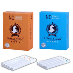 Royal Swag Ayurvedic Herbal Cigarette Mint, Frutta Flavoured 40 Sticks 100% No Nicotine & No Tobacco - (Smoking Cessation) Non Addictive | Pack Of 40