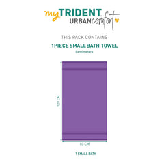 Mytrident 100% Cotton Bath Towels 450 Gsm | Towels For Bath Small Size Trident Bath Towel - Soft & Absorbent Bath Towel (Purple)