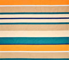 Flat Striped Single Bed Bedsheet With 1 Pillow Cover - 60 X 90 Inches, Multicolor | Durable & Long Lasting Fabric, Easy Hand & Machine Wash