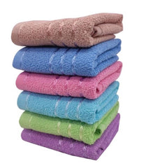 T Trendy Mart Cotton Hand Towels 900 Gsm | Cotton Towel, Multipurpose Napkins For Kitchen Towel (Multicolour) - Set Of 6