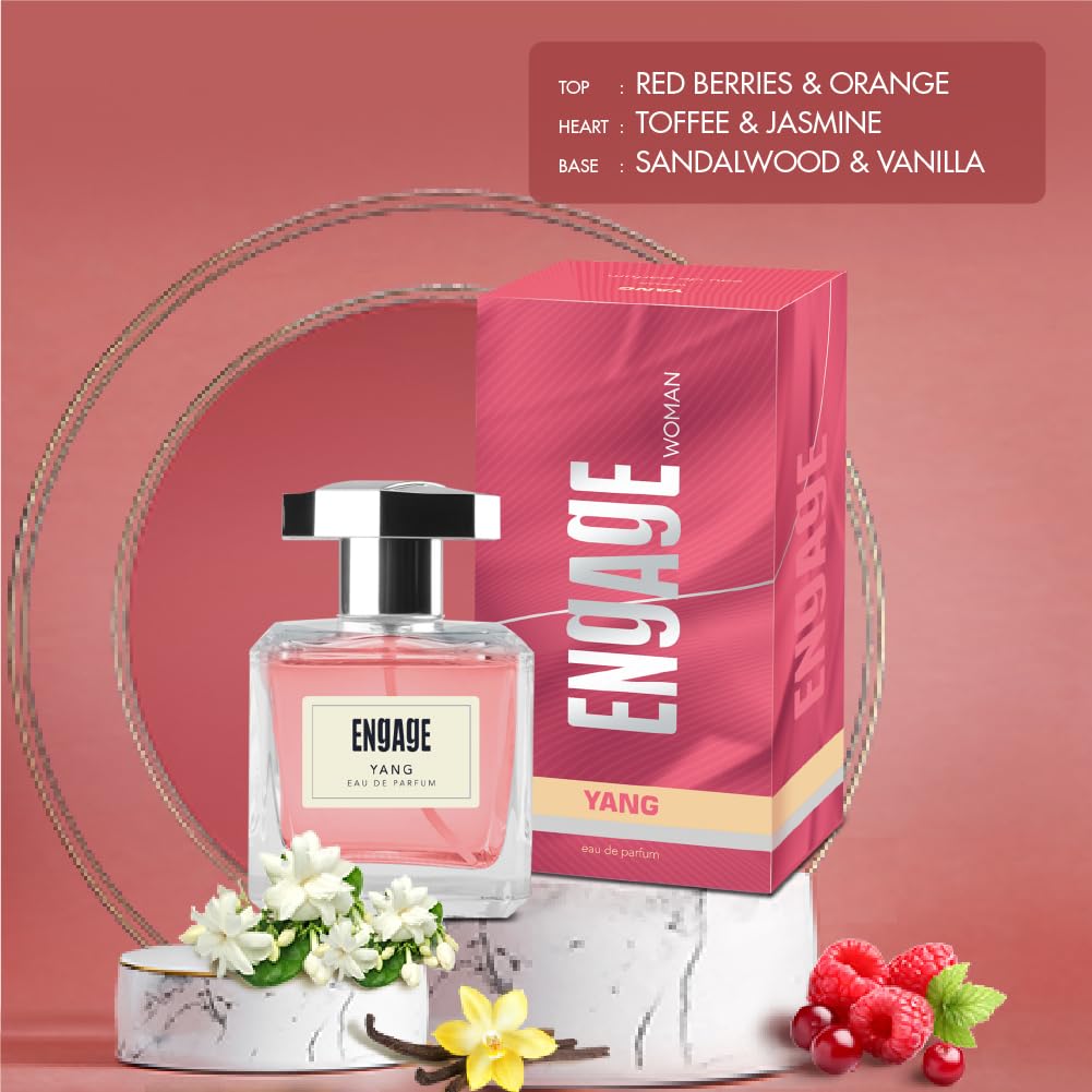 Engage Yang Eau De Parfum  | Floral & Fruity Fragrance , Skin Friendly Perfume Gift For Women, 90ml 3 Fl.oz.