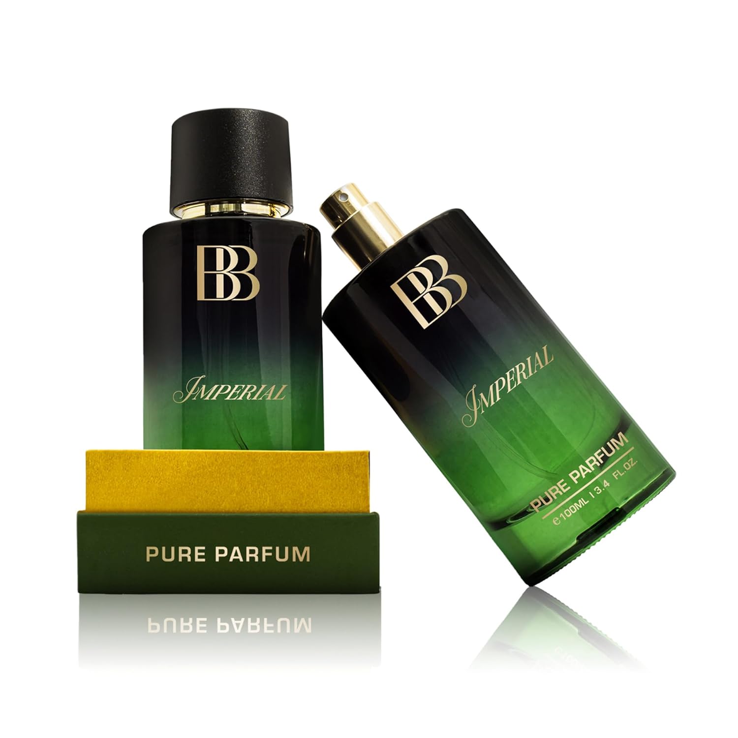 Bergamot Beaute Imperial Pure Parfum 100ml 3.4 Fl.oz. | 12+ Hrs Long Lasting Perfume For Men | Higher Concentration Than EDP